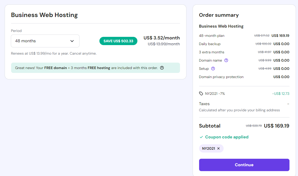 Hostinger WooCommerce主机